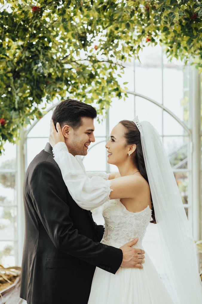 Uzun Kollu Beyaz A Kesim Gelinlik - Görsel 5