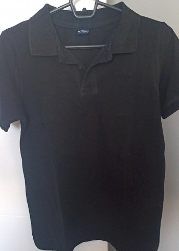 Kız Siyah Kısa Kollu Polo Tişört - Görsel 3