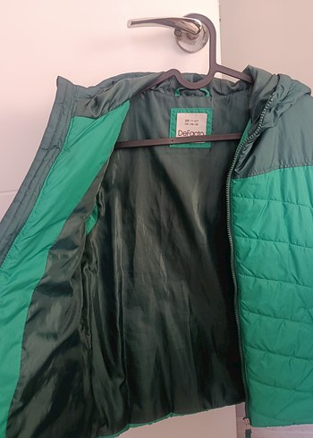 Parlak Yeşil Erkek Çocuk Kapüşonlu Yelek - Görsel 4