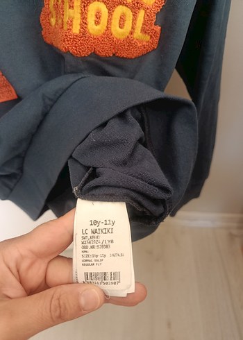 Düğmeli Erkek Sweatshirt, Uzun Kollu, Mavi - Görsel 3