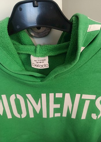 Yeşil cocuk Kapüşonlu Moments Sweatshirt - Görsel 3
