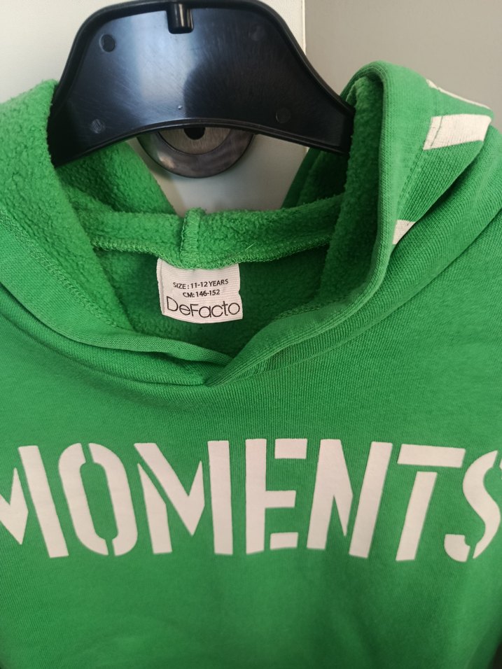 Yeşil cocuk Kapüşonlu Moments Sweatshirt - Görsel 3