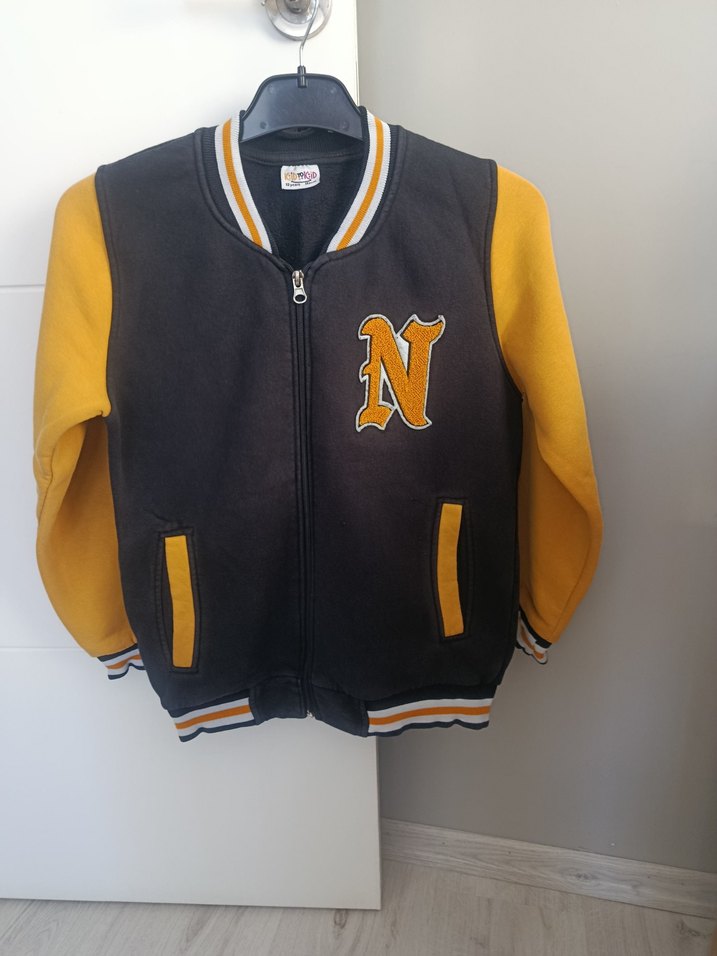 Erkek Çocuk Sarı Siyah Streetwear Ceket - Görsel 2