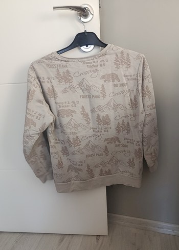 Bej Baskılı Erkek Sweatshirt - Görsel 2