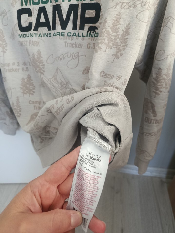 Bej Baskılı Erkek Sweatshirt - Görsel 3