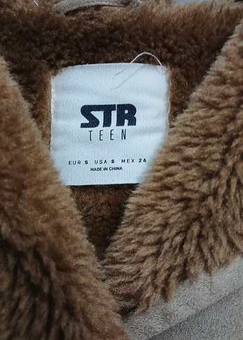 s Beden Orjinal Stradivarius Crop peluş mont