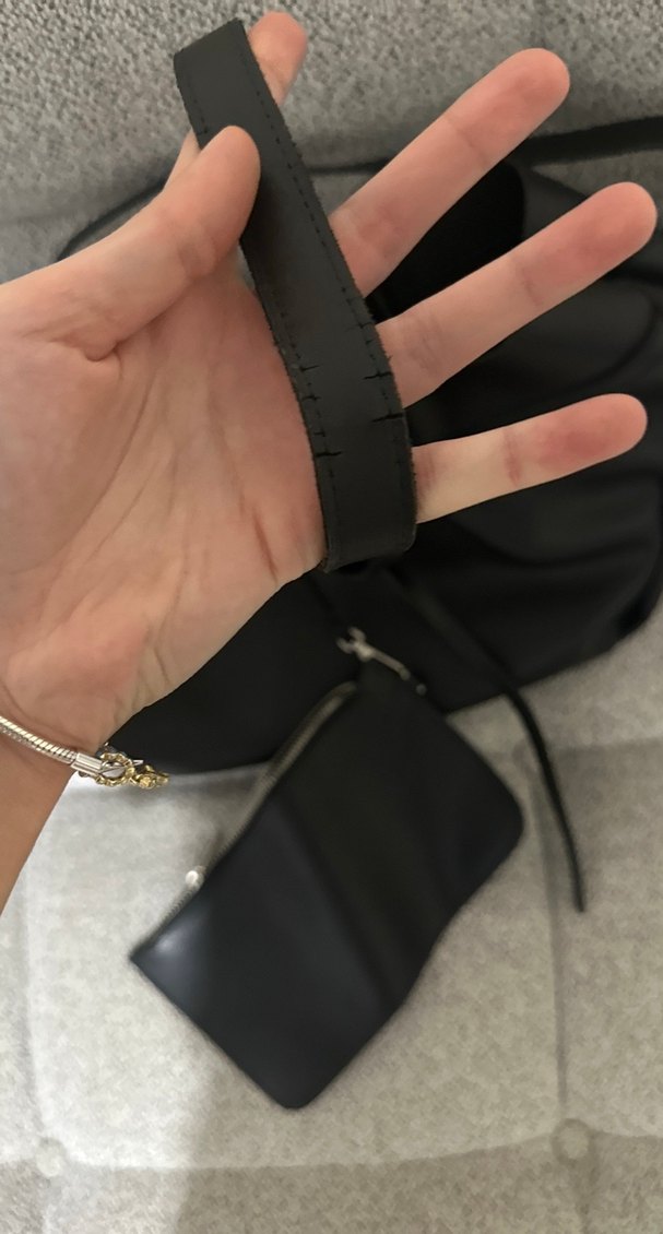 Loventa siyah deri tote çanta - Görsel 3