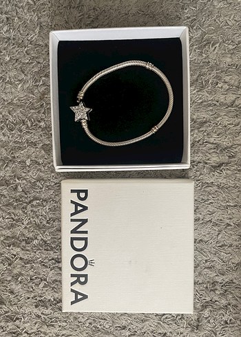 Pandora Asimetrik Yıldız Klipsli Yılan Zinciri Bileklik