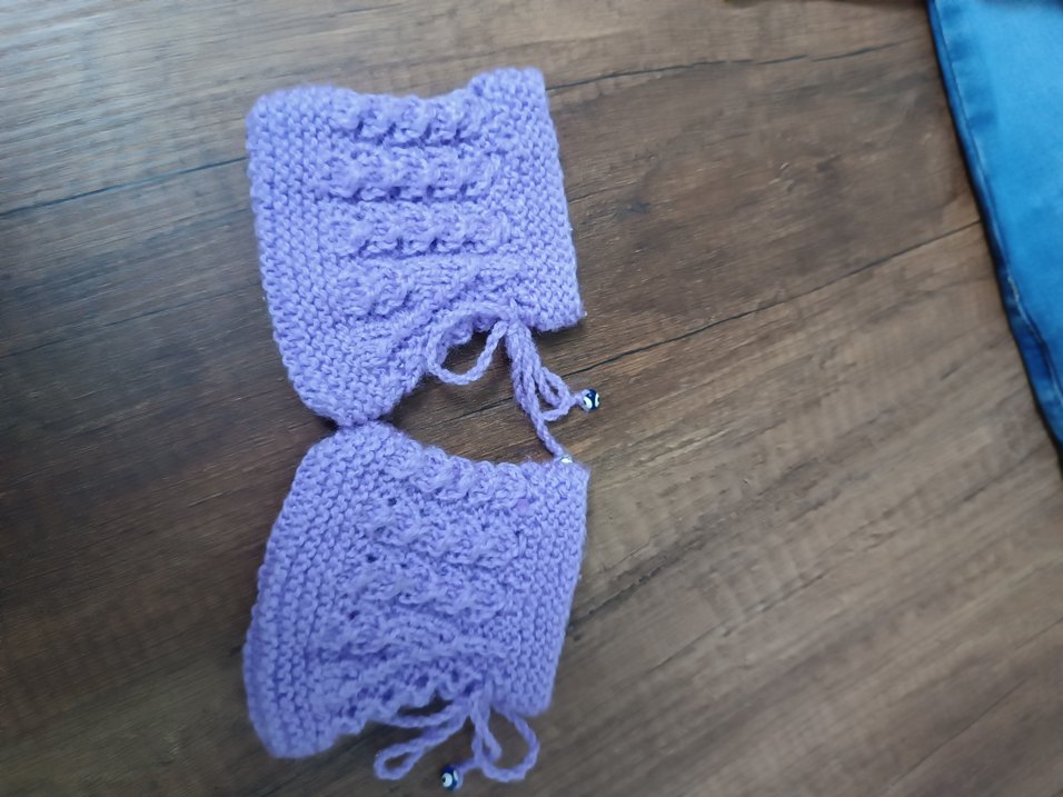 Mor Örgü Kız Bebek Botu - Görsel 2