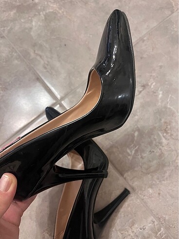 36 Beden siyah Renk Klasik siyah rugan stiletto