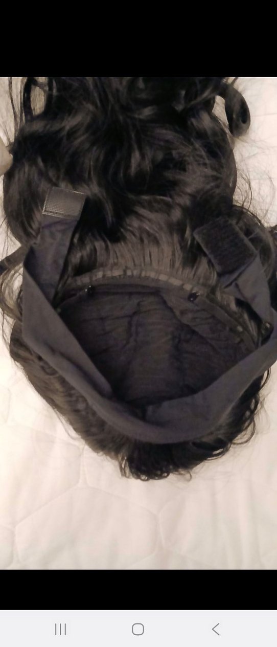 Siyah Dalgalı Sentetik Peruk 66 cm - Görsel 4