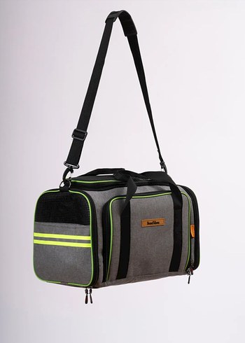 Gri Katlanabilir kedi köpek Taşıma Çantası - Görsel 5