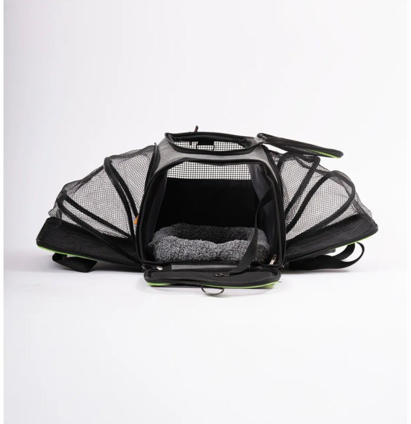 Gri Katlanabilir kedi köpek Taşıma Çantası - Görsel 2