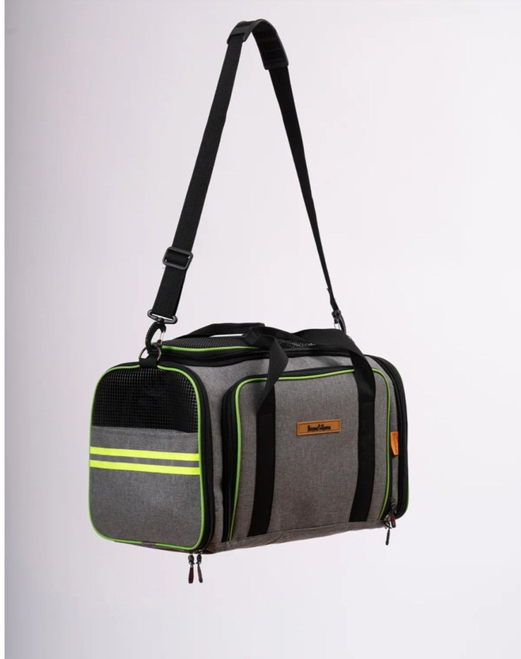 Gri Katlanabilir kedi köpek Taşıma Çantası - Görsel 5