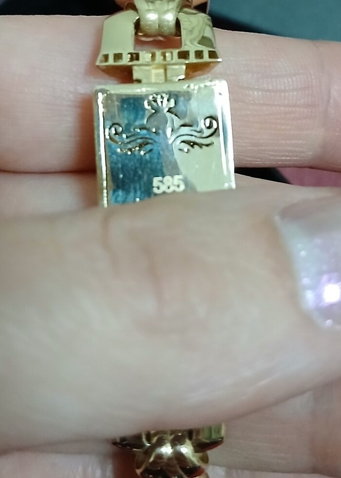 14 ayar altın italyan model bileklik - Görsel 5