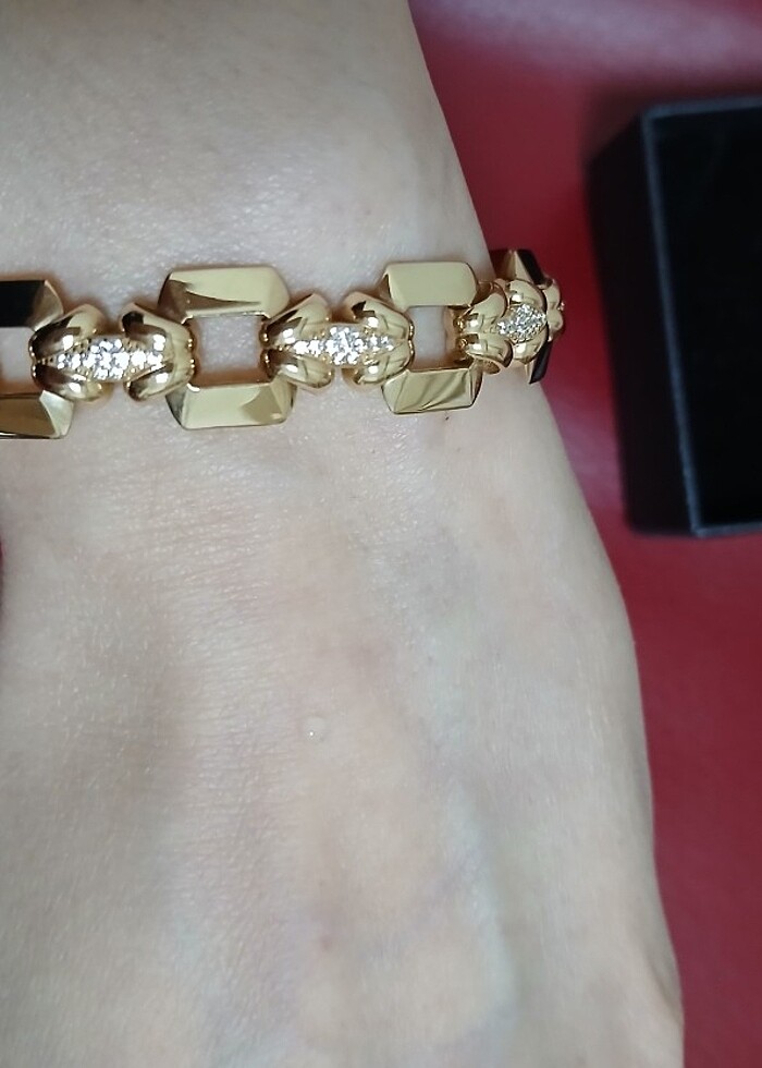 14 ayar altın italyan model bileklik - Görsel 4