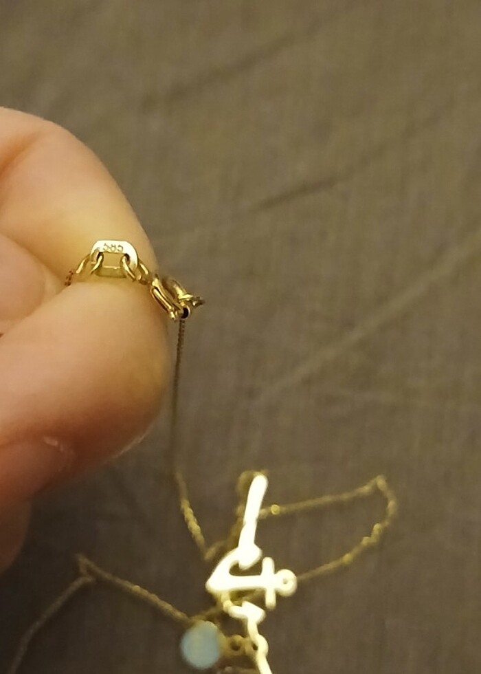 14 ayar altın ince zincir kolye - Görsel 3