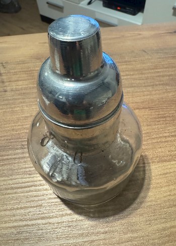 Beden beyaz Renk Gri Metal Detaylı Cam Lamba ve Aksesuar
