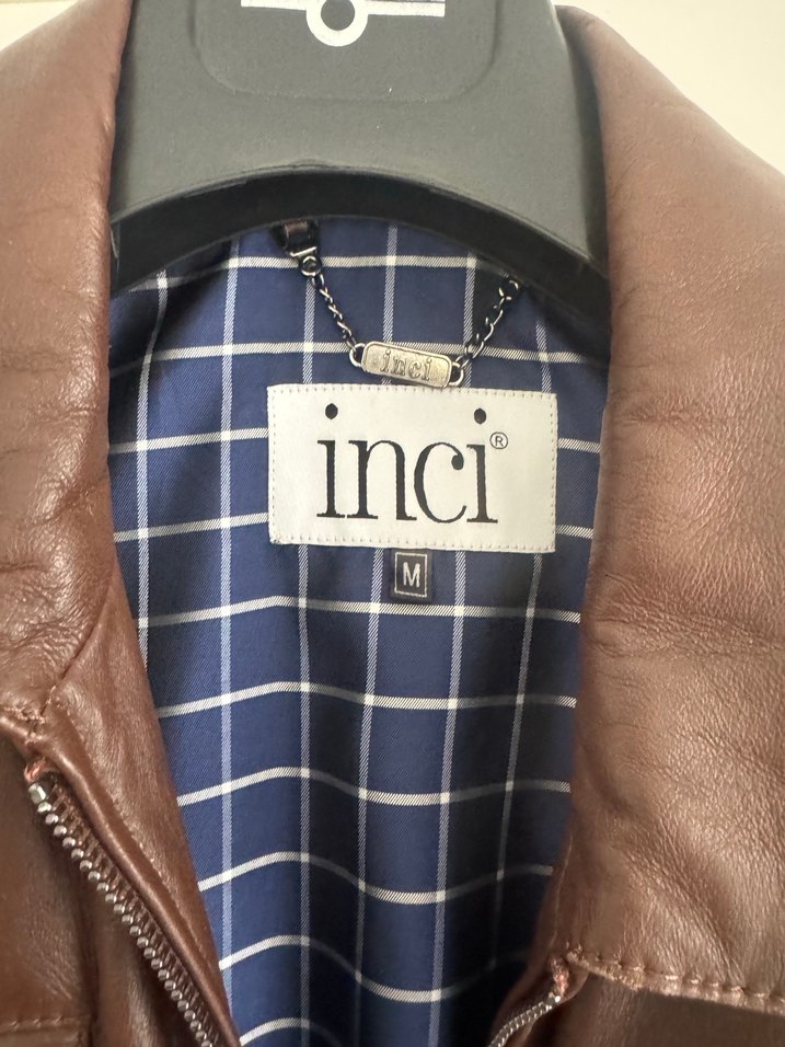 Düğmeli Kahverengi Deri Erkek Ceket - Görsel 2