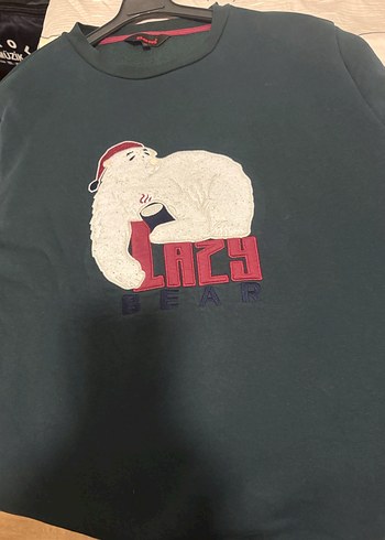 Yesil Nakışlı Rahat Kesim Sweatshirt - Görsel 4