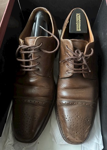Klasik Kahverengi Deri Erkek Ayakkabı - Görsel 8