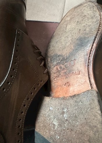 Klasik Kahverengi Deri Erkek Ayakkabı - Görsel 4