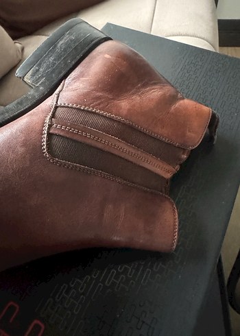 Klasik Kemer Detaylı Kahverengi Erkek Deri Bot - Görsel 7