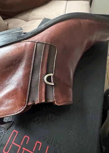 Klasik Kemer Detaylı Kahverengi Erkek Deri Bot - Görsel 6