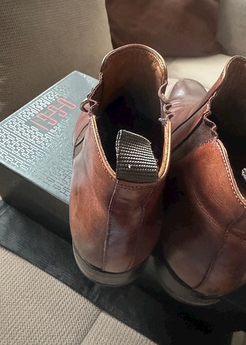 Klasik Kemer Detaylı Kahverengi Erkek Deri Bot - Görsel 2