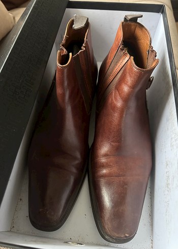 Klasik Kemer Detaylı Kahverengi Erkek Deri Bot - Görsel 5