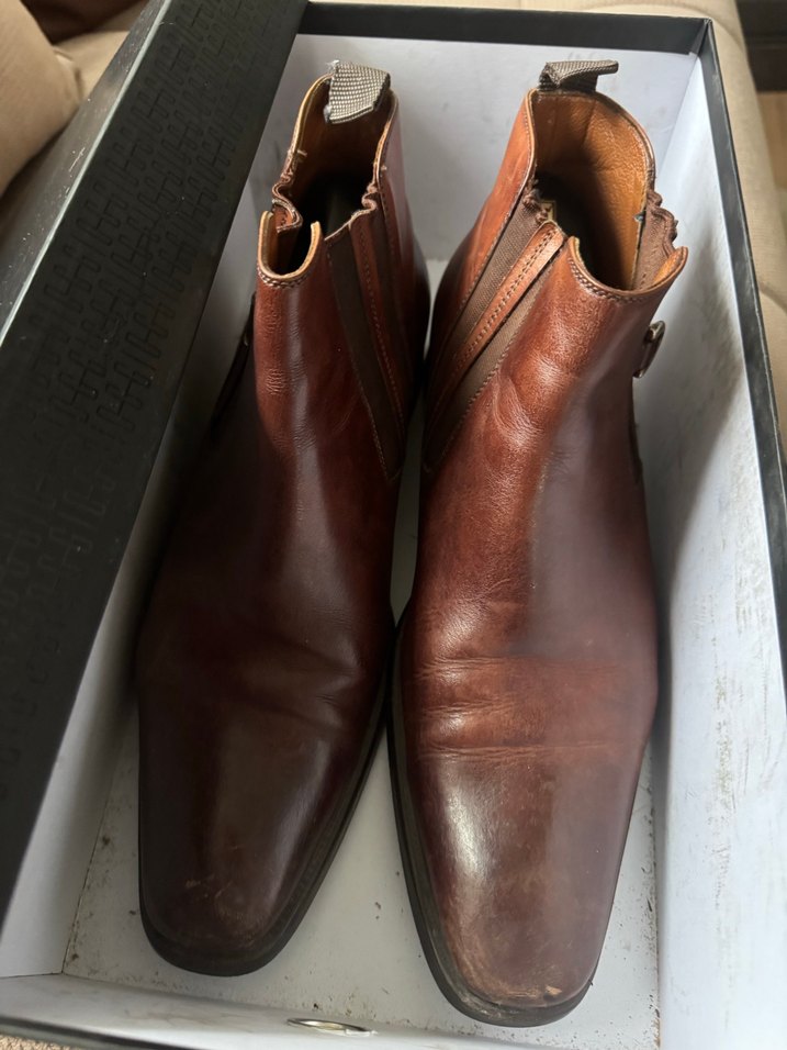 Klasik Kemer Detaylı Kahverengi Erkek Deri Bot - Görsel 5