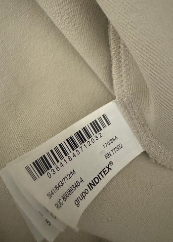 Bej Fermuarlı Kadın Sweatshirt.Orjinal zara - Görsel 4