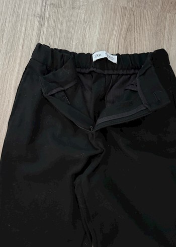 Siyah Keten Kadın Pantolon zara erkek çocuk - Görsel 2