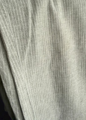 Gri Regular Fit Keten Erkek Pantolon - Görsel 2