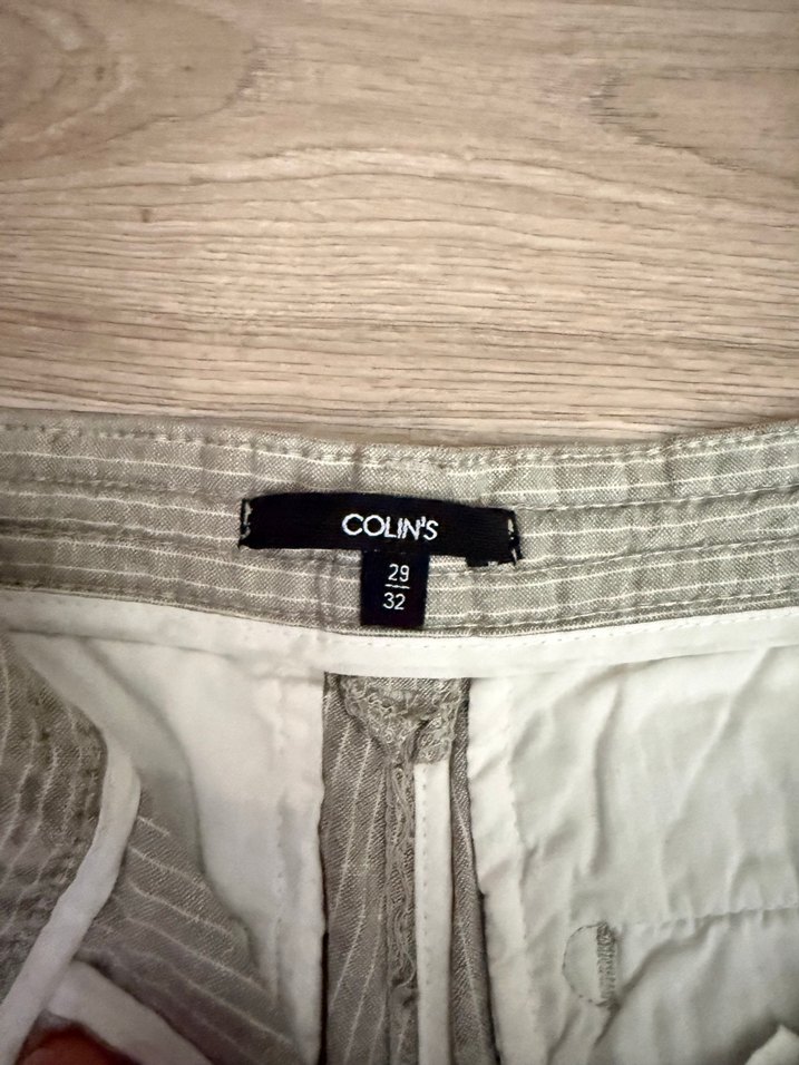 Gri Regular Fit Keten Erkek Pantolon - Görsel 5