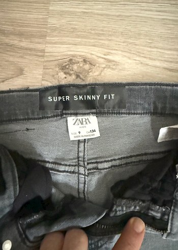 Gri dar kesim erkek  çocuk Kot Pantolon 9 yaş - Görsel 2