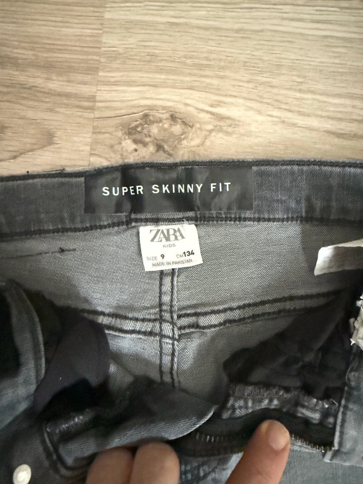 Gri dar kesim erkek  çocuk Kot Pantolon 9 yaş - Görsel 2