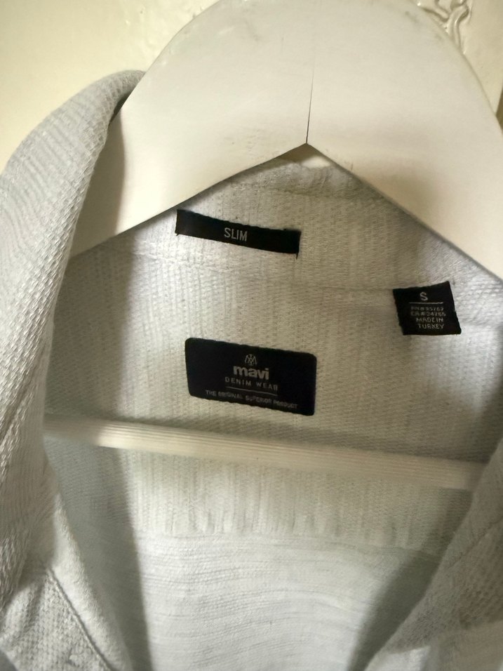 Uzun Kollu Beyaz Keten Erkek Gömlek - Görsel 2