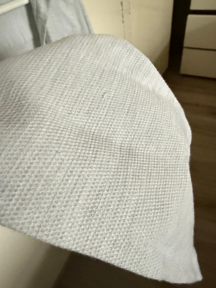 Uzun Kollu Beyaz Keten Erkek Gömlek - Görsel 3