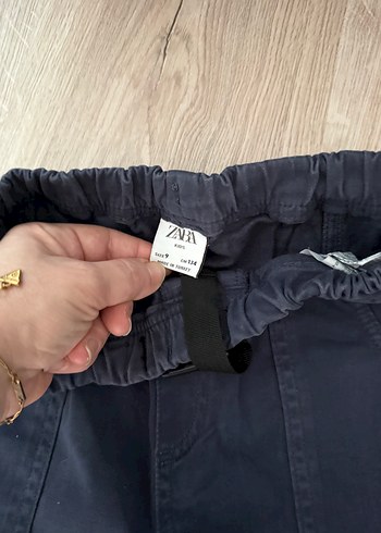 Erkek Çocuk Lacivert Kemerli Bol Kesim Kot Pantolon zara - Görsel 3