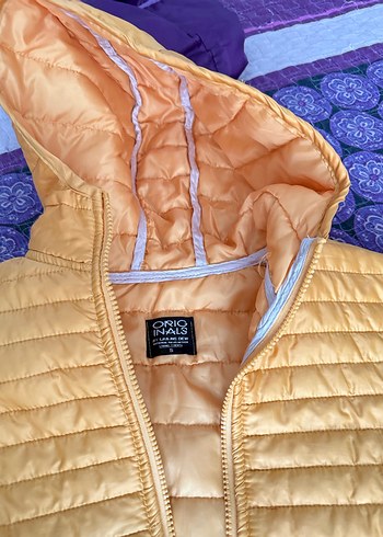 Sarı Kadın Fermuarlı Midi Mont - Görsel 4