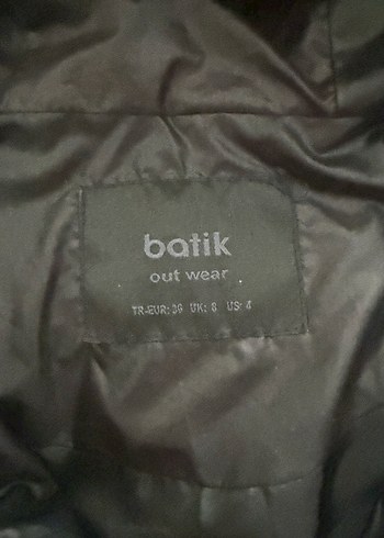 Kadın Koyu Pembe Kapüşonlu Uzun Mont batik xs - Görsel 3