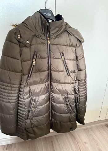 Fermuarlı haki yeşil Kadın Kışlık Mont LTB xs - Görsel 4