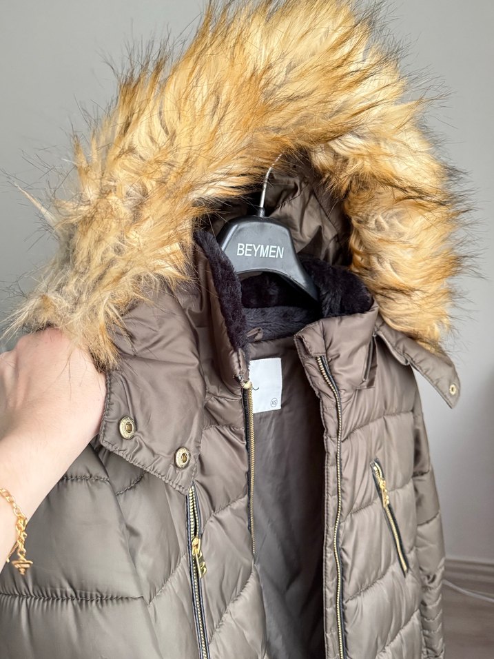 Fermuarlı haki yeşil Kadın Kışlık Mont LTB xs - Görsel 5