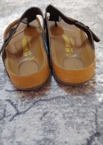 Kahverengi Tokalı Kadın Dolgu Topuk Terlik - Görsel 3