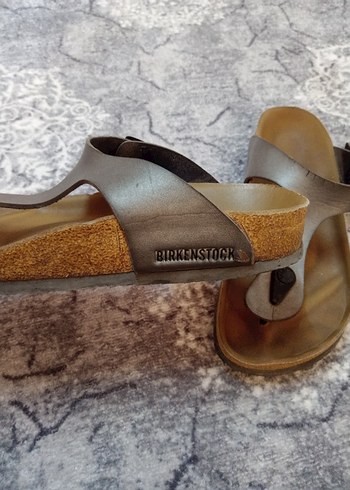 Bej Deri Kadın Toka Detaylı Dolgu Topuk Terlik - Görsel 2