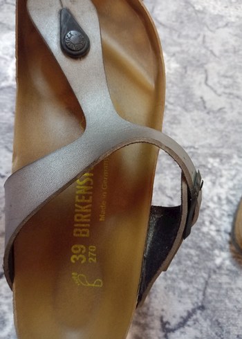 Bej Deri Kadın Toka Detaylı Dolgu Topuk Terlik - Görsel 3