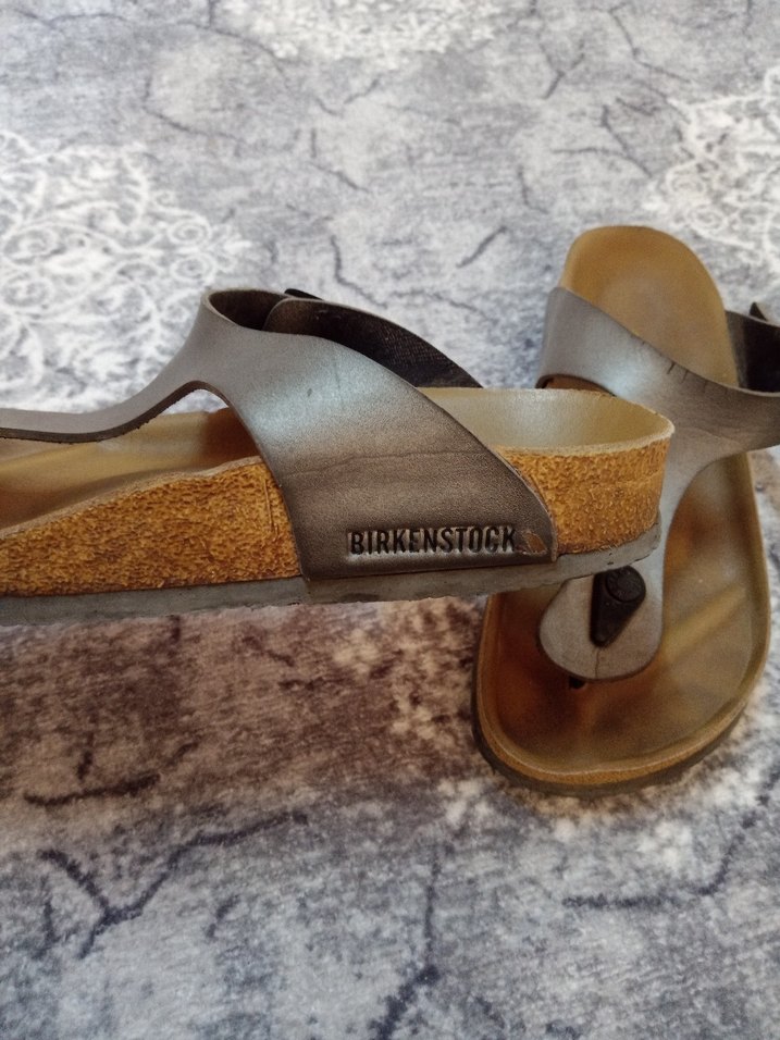 Bej Deri Kadın Toka Detaylı Dolgu Topuk Terlik - Görsel 2