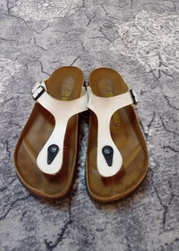 Tokalı Beyaz Kadın Dolgu Topuk Terlik - Görsel 2