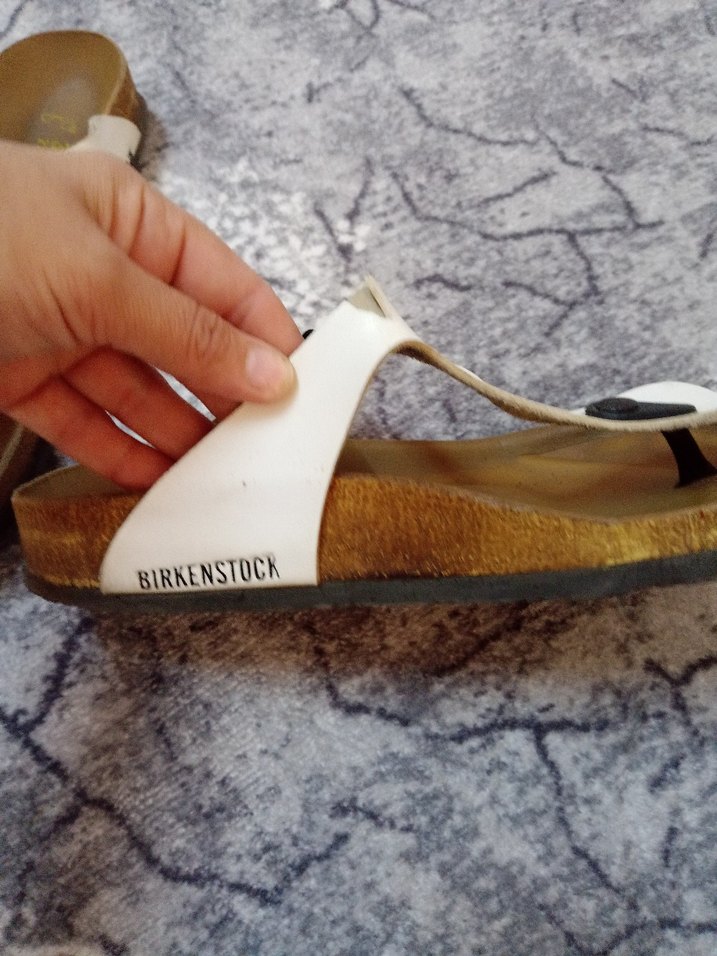 Tokalı Beyaz Kadın Dolgu Topuk Terlik - Görsel 3